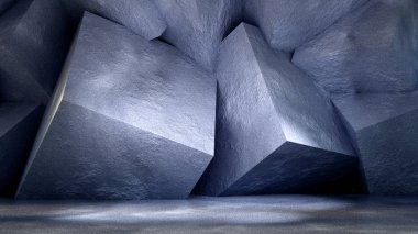 Taş ve beton dokuma ile endüstriyel grunge iç stüdyo