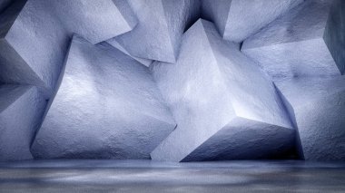 Taş ve beton dokuma ile endüstriyel grunge iç stüdyo