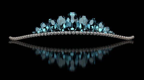 Luxury jewelry - wedding diadem. 3d illustration, 3d rendering. — ストック写真