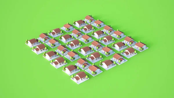 Деревня. 3D иллюстрация, 3D рендеринг . — стоковое фото
