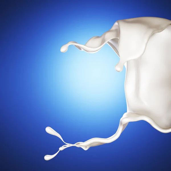 Um pouco de leite. Ilustração 3d, renderização 3d . — Fotografia de Stock