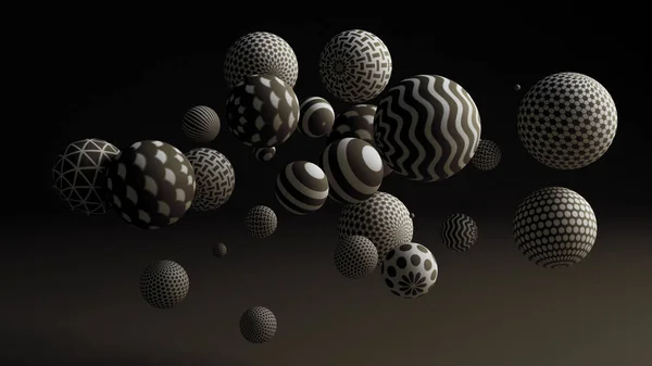 Черный фон с яйцами. 3D иллюстрация, 3D рендеринг . — стоковое фото