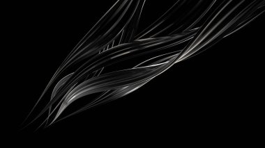 Biraz sıvı içeren siyah bir arkaplan. 3d illüstrasyon, 3d yırtık