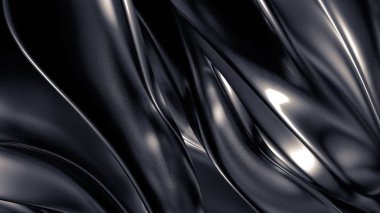 Pliseli, kumaşlı ve kıvrımlı lükslü gri bir arka plan. 3D hasta