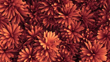 Çiçekli güzel bir arka plan. 3d illüstrasyon, 3d canlandırma