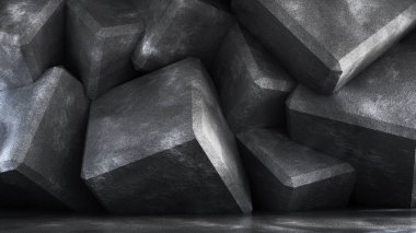 Taş ve beton dokuma ile endüstriyel grunge iç stüdyo