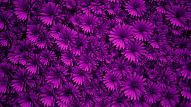 Çiçekli güzel bir arka plan. 3d illüstrasyon, 3d canlandırma