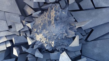 Taş dokusuyla çok güzel bir patlama tahribatı. 3