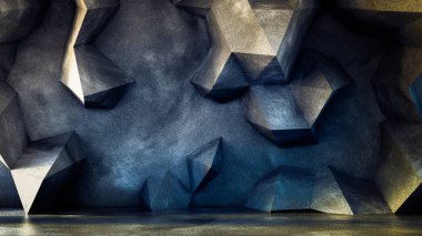 Taş ve beton dokuma ile endüstriyel grunge iç stüdyo