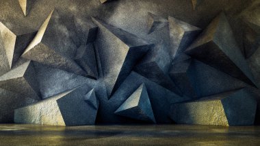 Taş ve beton dokuma ile endüstriyel grunge iç stüdyo