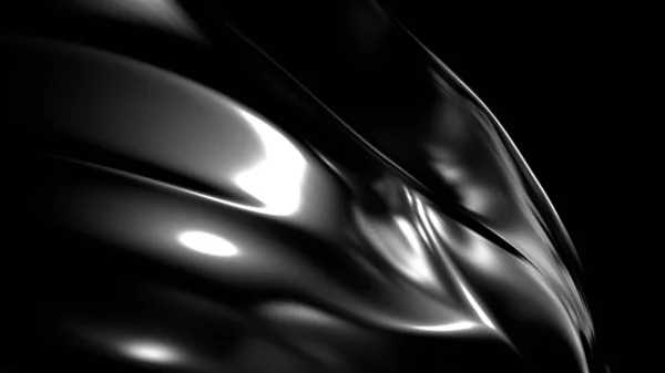 Beautiful stylish black background with pleats, Drapes and swirl — Stock Photo, Image