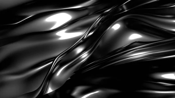 Piękne stylowe czarne tło z plisami, zasłony i wirować — Zdjęcie stockowe