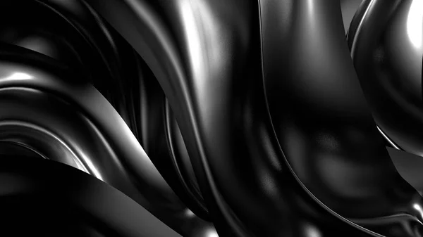 Beautiful stylish black background with pleats, Drapes and swirl — ストック写真