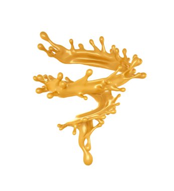 Karamel sarmalı serpin. 3d illüstrasyon, 3d canlandırma.