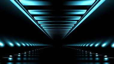 Işık ve yol eşliğinde soyut bir arkaplan. 3d illüstrasyon, 3d yırtık