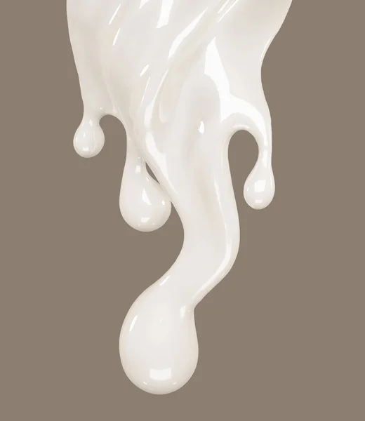 Um pouco de leite. Ilustração 3d, renderização 3d . — Fotografia de Stock