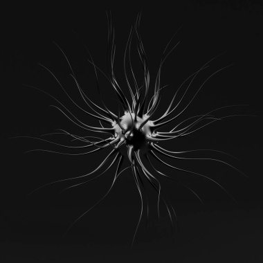 Soyut siyah arkaplan. 3d illüstrasyon, 3d canlandırma.