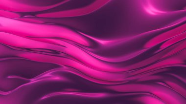 Mor pembe ipek ya da metalik refleksli kumaş. Projeniz için lüks bir özgeçmiş. 3d illüstrasyon, 3d canlandırma.
