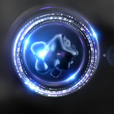 Fantastik, soyut, siyah, uzay arkaplanı. 3d illüstrasyon, 3d canlandırma.