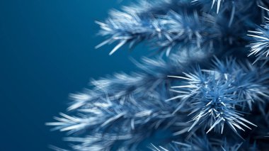 Noel, arka planda bir Noel ağacı. 3d illüstrasyon, 3d canlandırma.