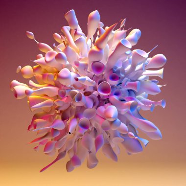 Soyut arkaplan şekli. 3d illüstrasyon, 3d canlandırma.