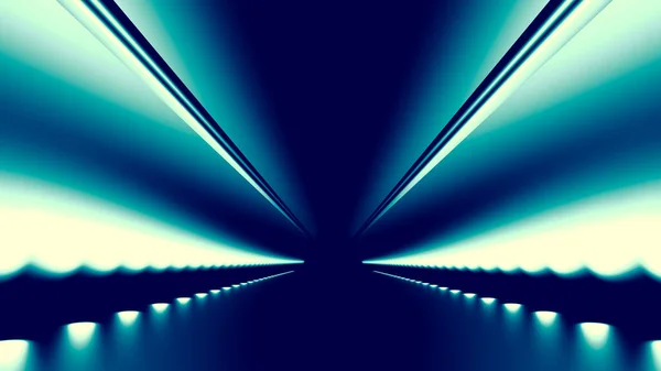 Abstract background with glow and road. 3d illustration, 3d rend — ストック写真