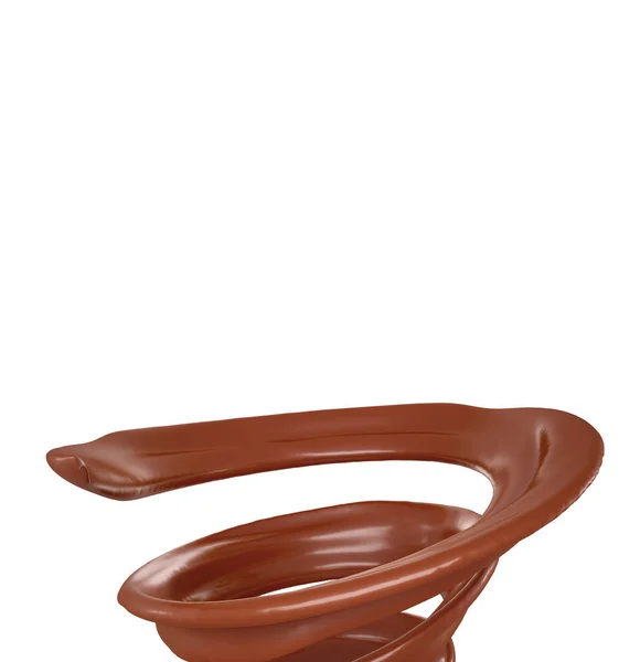Chokladspiral. 3D-illustration, 3D-återgivning. — Stockfoto
