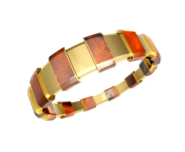 Modieuze armband, versierd met een edelsteen, glas. 3d — Stockfoto