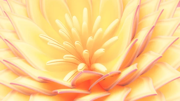 Hermoso fondo con flores. Ilustración 3d, representación 3d — Foto de Stock