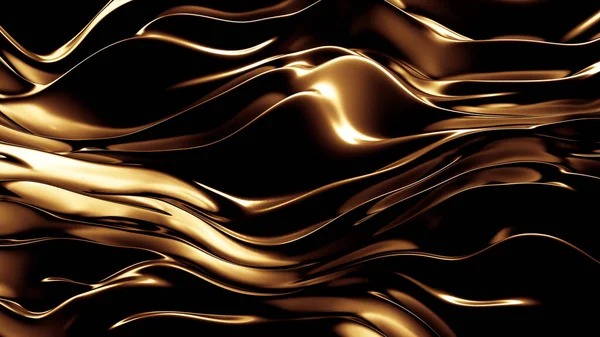 Gold silk or fabric with metallic Golden reflexes.  Luxury backg — Stock Photo, Image