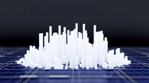 市の背景。3Dイラスト, 3Dレンダリング. — ストック写真