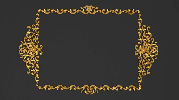 Elemento de decoración de yeso de lujo, concepto de pared de estuco, patrón de arquitectura interior. Ilustración 3d, representación 3d . —  Fotos de Stock