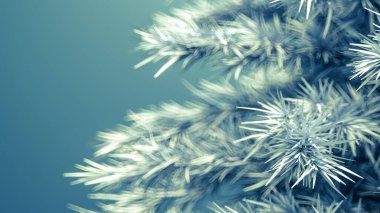 Noel, arka planda bir Noel ağacı. 3d illüstrasyon, 3d canlandırma.