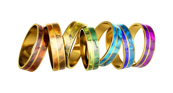 Bracciale alla moda, decorato con una pietra preziosa, vetro. Illustrazione 3d, rendering 3d . — Foto Stock