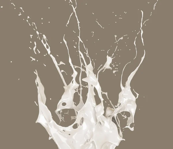 Une goutte de lait. Illustration 3d, rendu 3d . — Photo