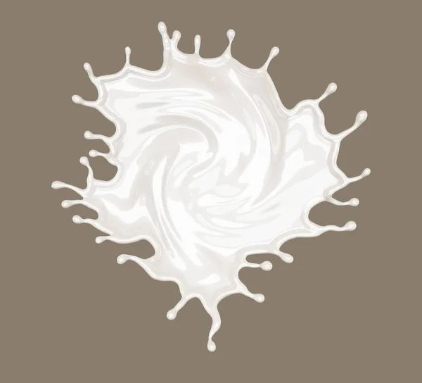 Une goutte de lait. Illustration 3d, rendu 3d . — Photo