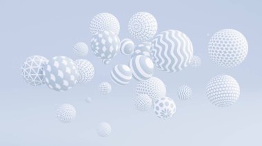 Taşaklı mavi arka plan. 3d illüstrasyon, 3d canlandırma.