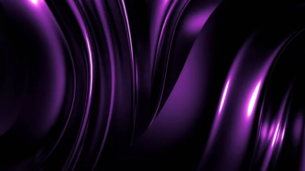 Elegante elegante fundo escuro roxo com pregas, cortinas e redemoinhos. Ilustração 3d, renderização 3d . — Fotografia de Stock