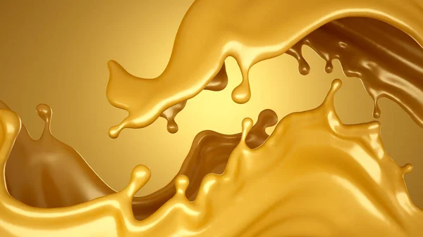 Fondo amarillo con un toque de caramelo. Ilustración 3d, representación 3d . — Foto de Stock