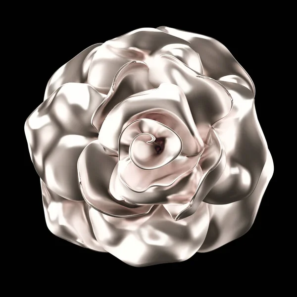Schöne Elemente, Gold, Rose, Stuck, Ornament, Rahmen. 3D Illustration, 3D Rendering. — Stockfoto
