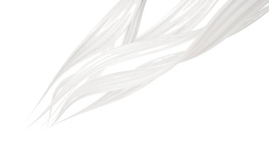 Bir tutam kalın beyaz sıvı. 3d illüstrasyon, 3d canlandırma.