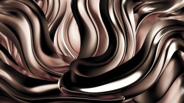 Altın kumaşlı lüks bir arka plan. 3d illüstrasyon, 3d canlandırma.