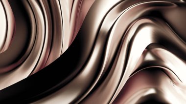 Altın kumaşlı lüks bir arka plan. 3d illüstrasyon, 3d canlandırma.