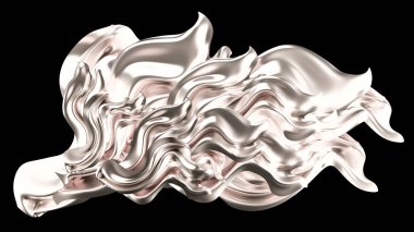 Altın kumaşlı lüks bir arka plan. 3d illüstrasyon, 3d canlandırma.