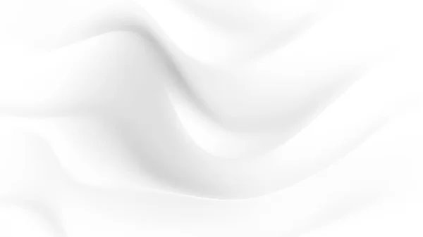 Elegante sfondo bianco con tessuto drappeggiato. Illustrazione 3d, rendering 3d . — Foto Stock