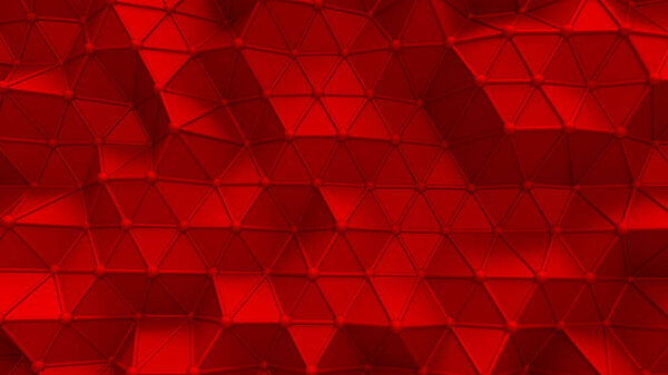 Luxurious elegant red background with triangles and crystals. 3d rendering, 3d illustration.