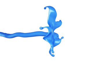 Boya sıçraması. 3d illüstrasyon, 3d canlandırma.