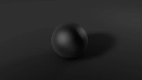 Fondo negro con bolas. Ilustración 3d, representación 3d . — Foto de Stock