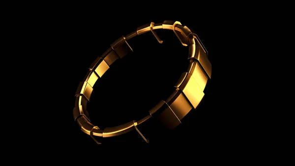 Pulseira elegante, decorada com uma pedra preciosa, vidro. Ilustração 3d, renderização 3d . — Fotografia de Stock