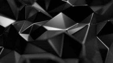 Kaliteli siyah kristal arka plan. 3d illüstrasyon, 3d canlandırma.